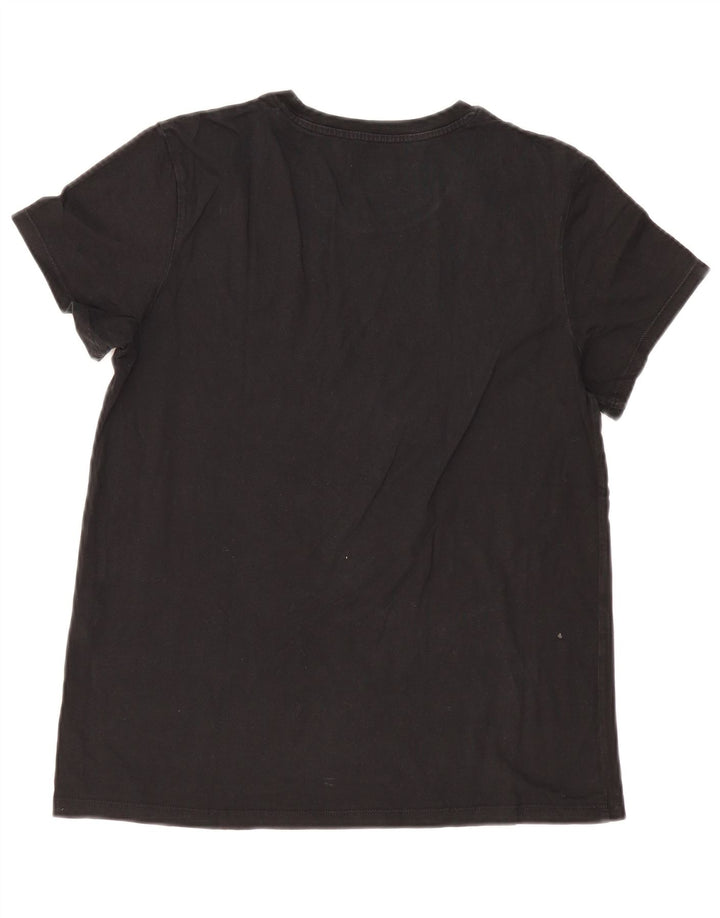 Levi's Damen Grafik-T-Shirt-Oberteil UK 14 Large Schwarz