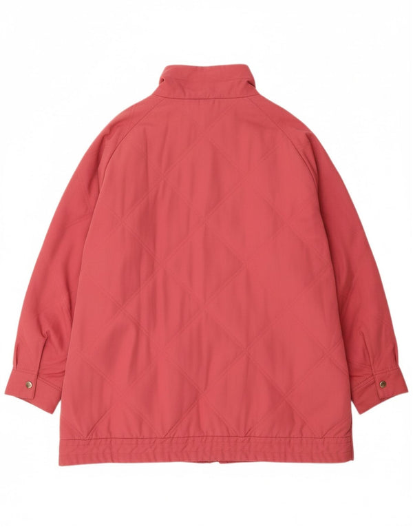 VINTAGE Damen Steppjacke UK 22 3XL Rosa Polyester