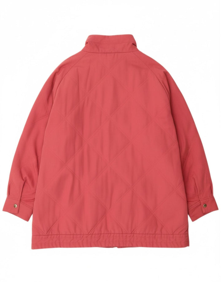 VINTAGE Damen Steppjacke UK 22 3XL Rosa Polyester