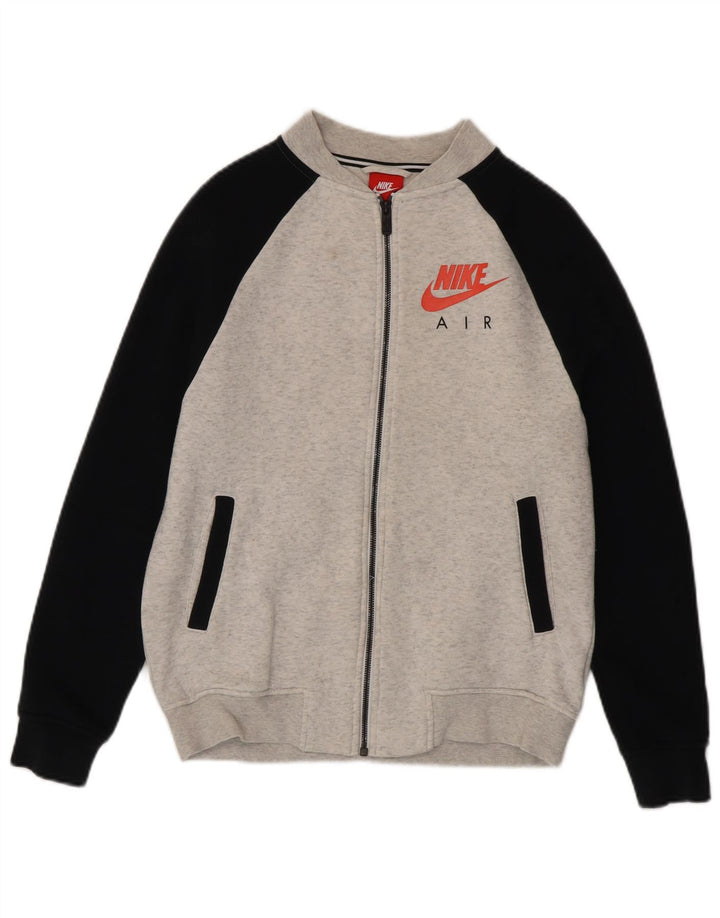 Nike Herren-Trainingsanzugoberteil mit Grafik, Größe S, Grau, Colourblock-Baumwolle