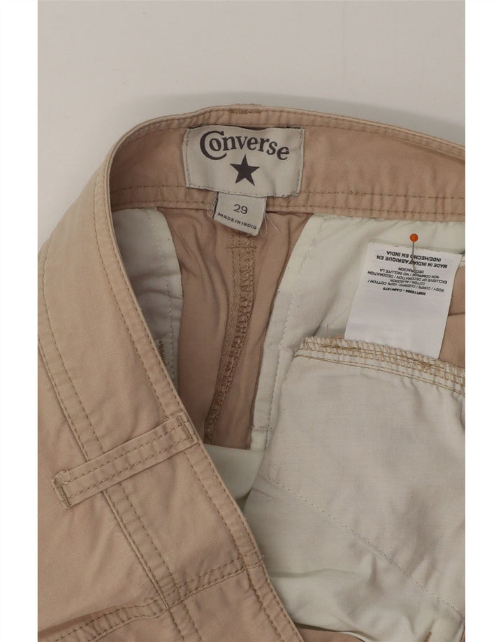 CONVERSE Damen Chinoshorts W29 Mittelbeige Baumwolle