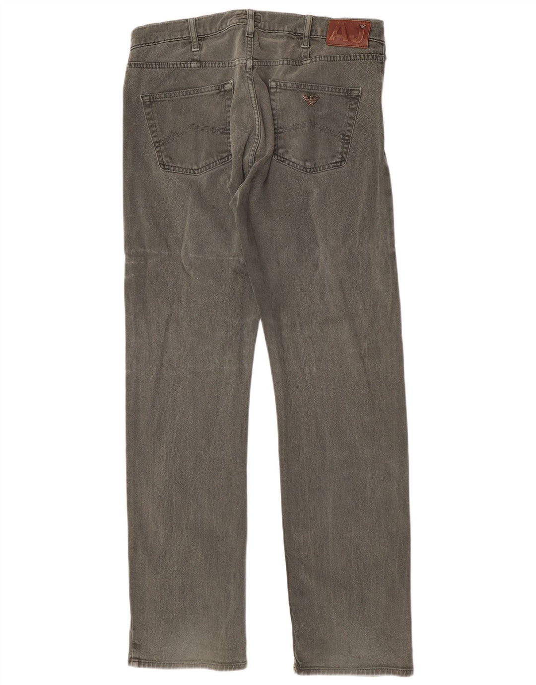 Armani Herren Straight Jeans W36 L34 Grüne Baumwolle