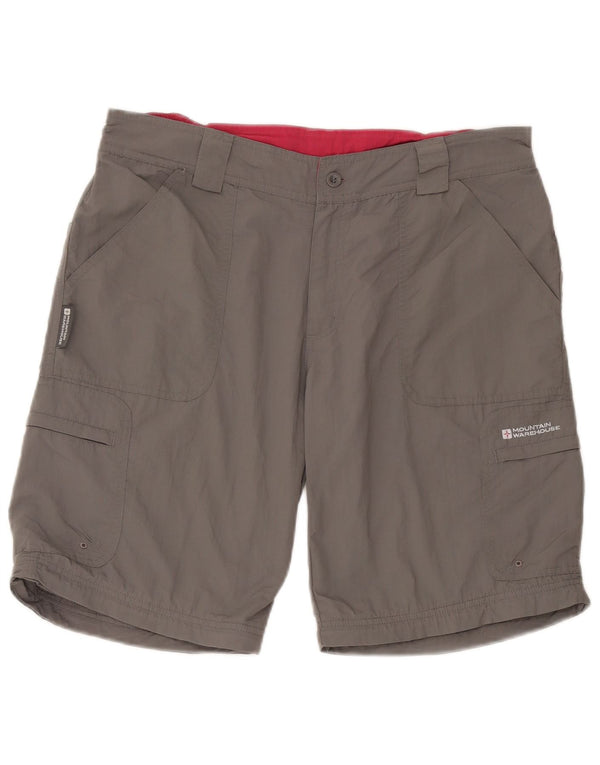 Mountain Warehouse Damen-Cargoshorts UK 14 Large W34 Graues Nylon