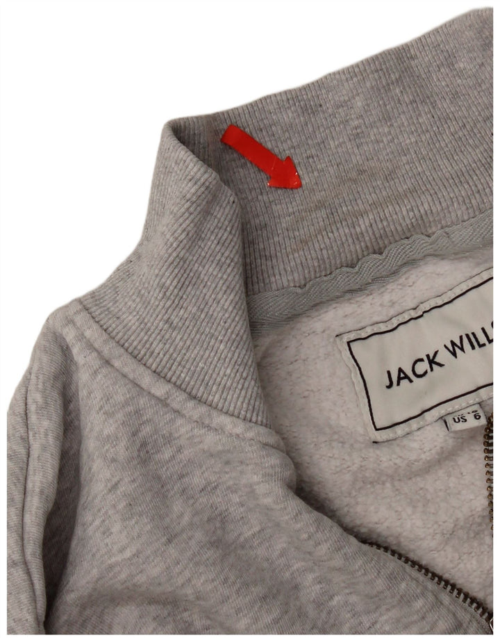 Jack Wills Crop-Oversize-Sweatshirt für Damen, Gr. 10, Größe S, Grau