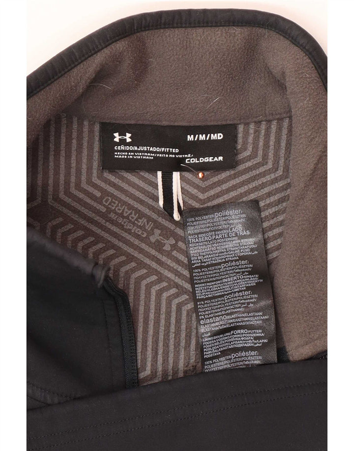 Under Armour Herren Cold Gear Trainingsanzug Top Jacke Mittelschwarzes Polyester