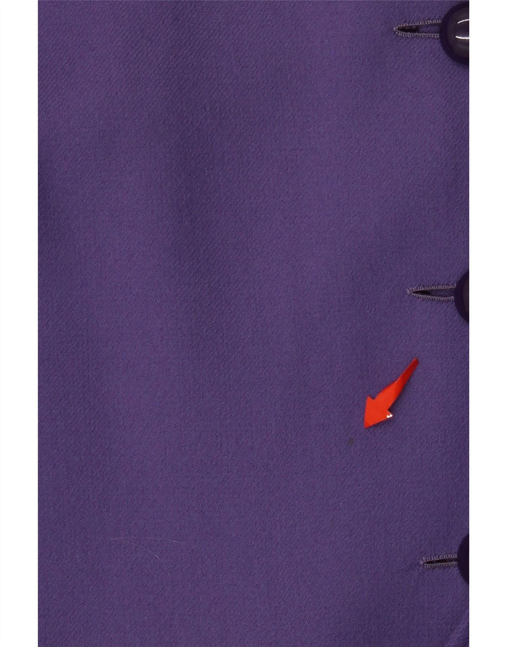 VINTAGE Damen 4-Knopf-Blazerjacke UK 16 Large Lila