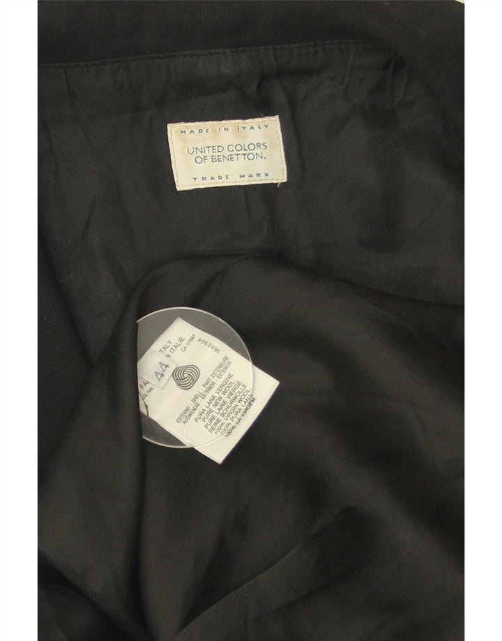 Benetton Damen Longline ärmellose Blazerjacke IT 44 Mittelschwarz