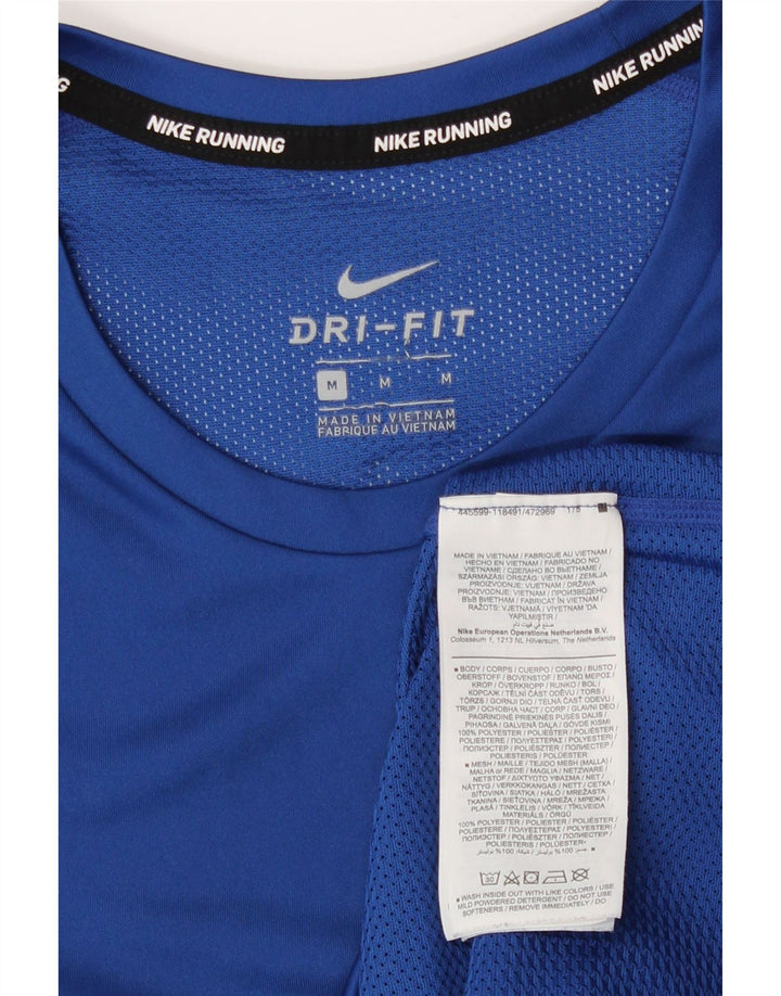 Nike Herren Dri Fit T-Shirt Top Mittelblaues Polyester