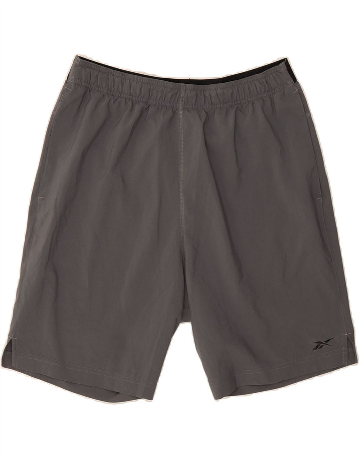 REEBOK Mens Sport Shorts Medium Grey Polyester Vintage Reebok and Second-Hand Reebok from Messina Hembry 