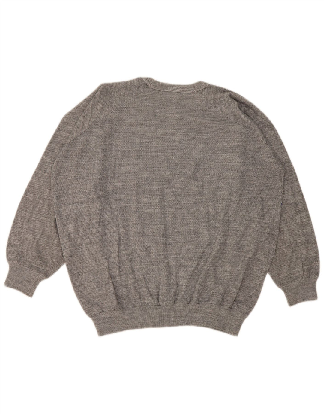 Vintage Herren-Sweatshirt mit Grafik, mittelgrau gefleckte Baumwolle