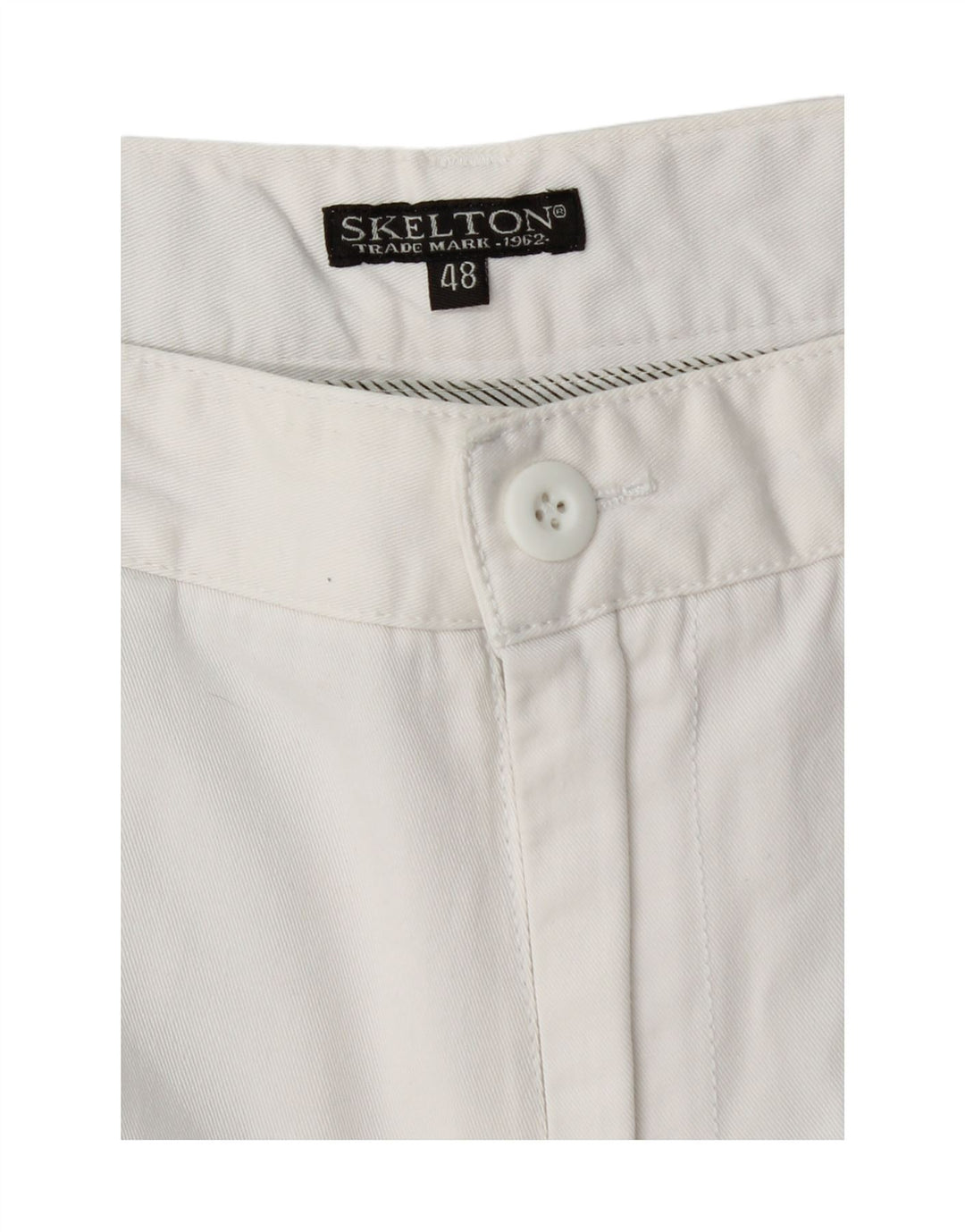 VINTAGE Herren Chino Shorts IT 48 Medium W32 Weiße Baumwolle