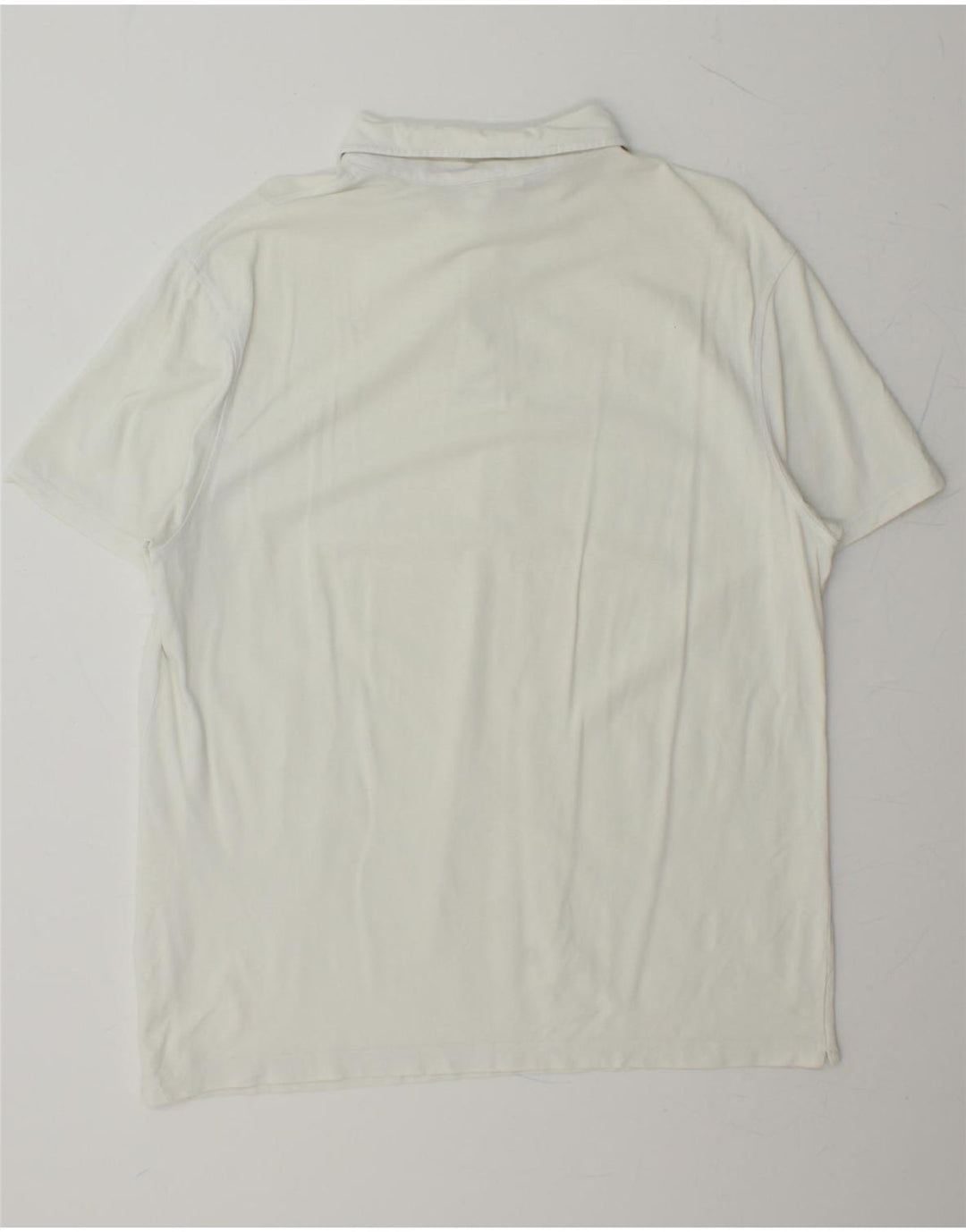 K-WAY Mens Polo Shirt XL White Vintage K-Way and Second-Hand K-Way from Messina Hembry 
