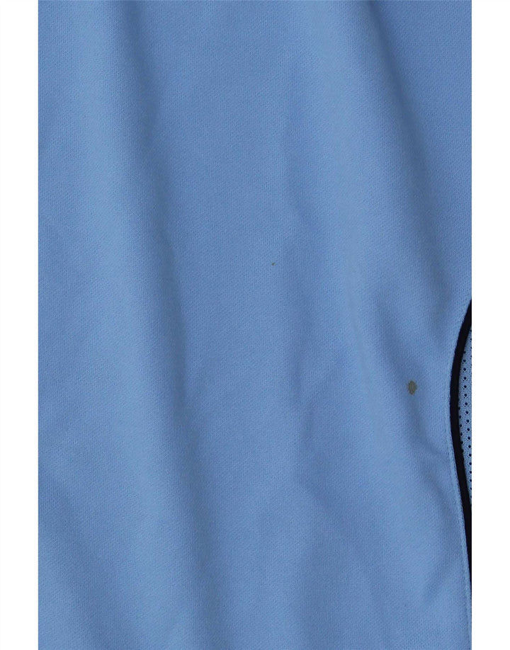 Asics Herren Grafik-T-Shirt-Oberteil Mittelblaues Colourblock-Polyester