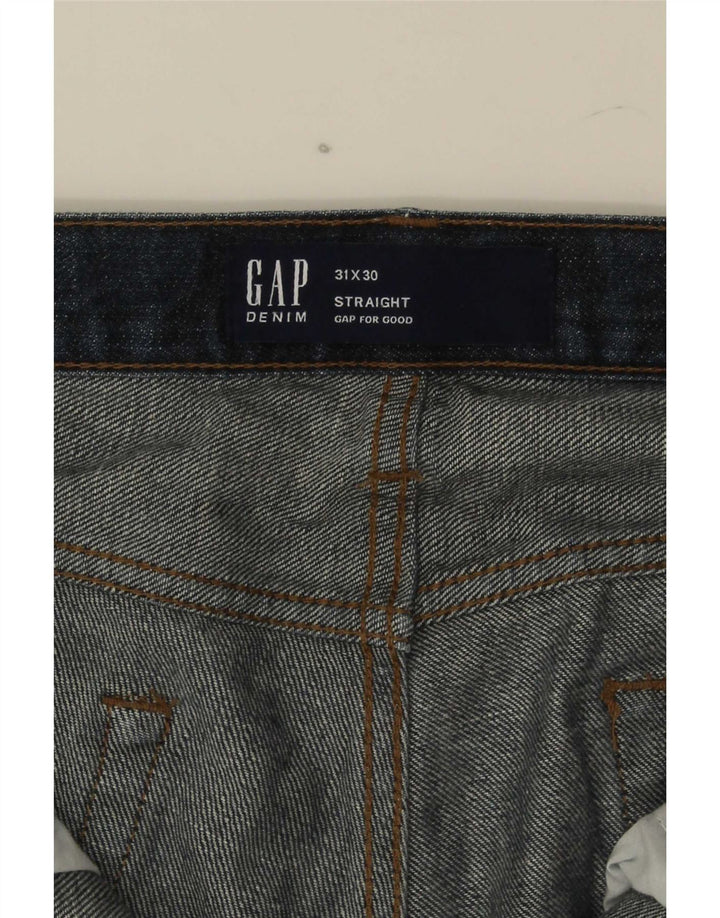Gap Herren Straight Jeans W31 L30 Marineblaue Baumwolle