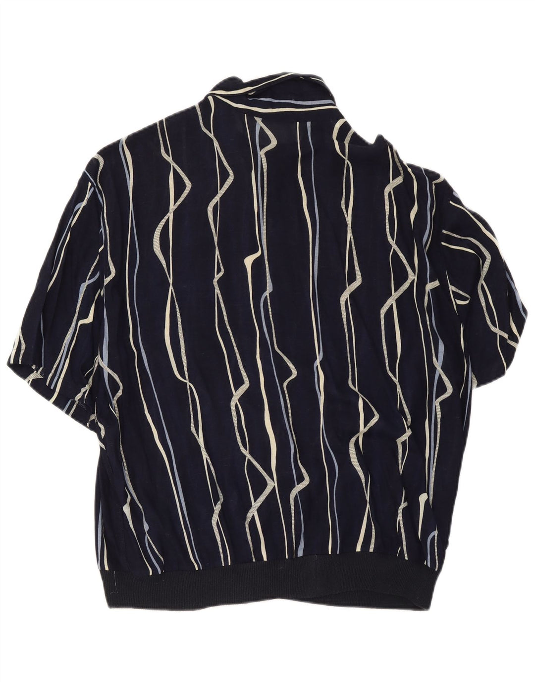 Tilmas Herren-Kurzarmhemd, groß, marineblau gestreift