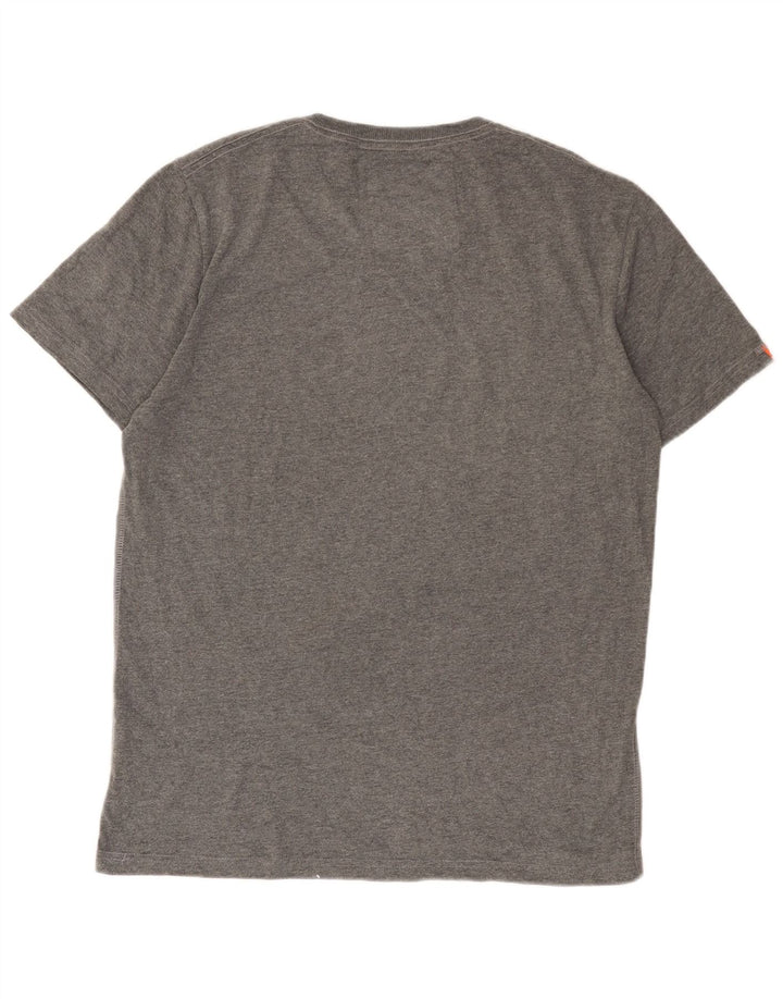 Superdry Herren Grafik-T-Shirt-Oberteil XL aus grauer Baumwolle