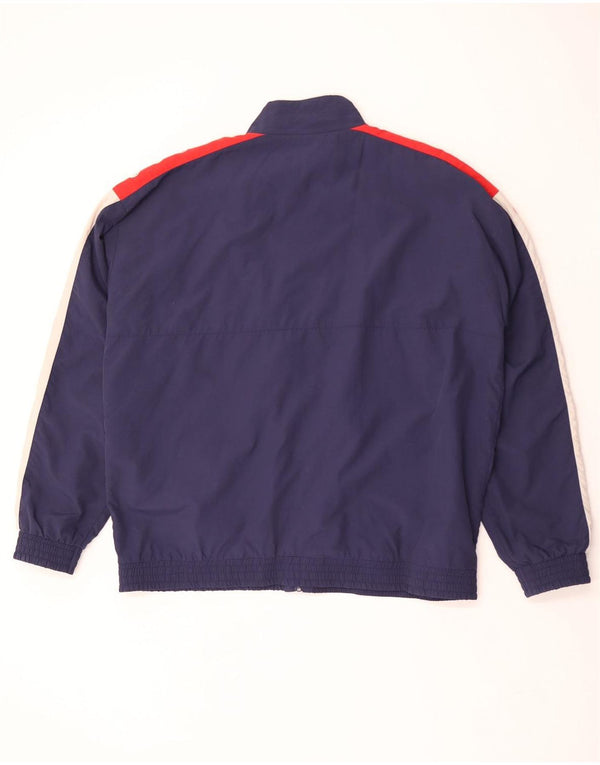 Fila Herren-Trainingsanzugoberteil mit Grafik, 2XL, Marineblau, Farbblock-Polyester