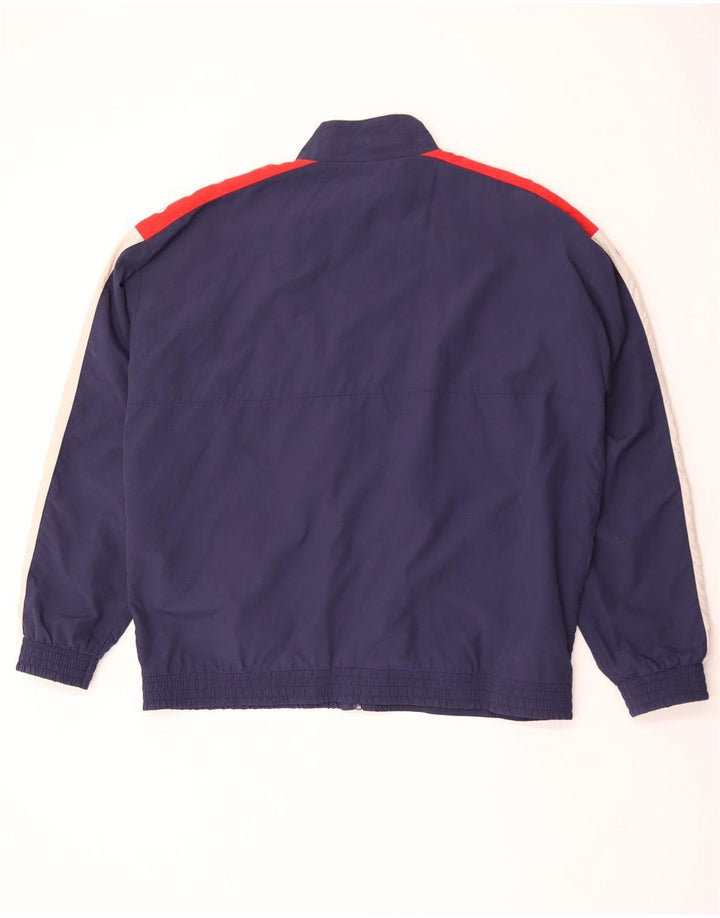 Fila Herren-Trainingsanzugoberteil mit Grafik, 2XL, Marineblau, Farbblock-Polyester