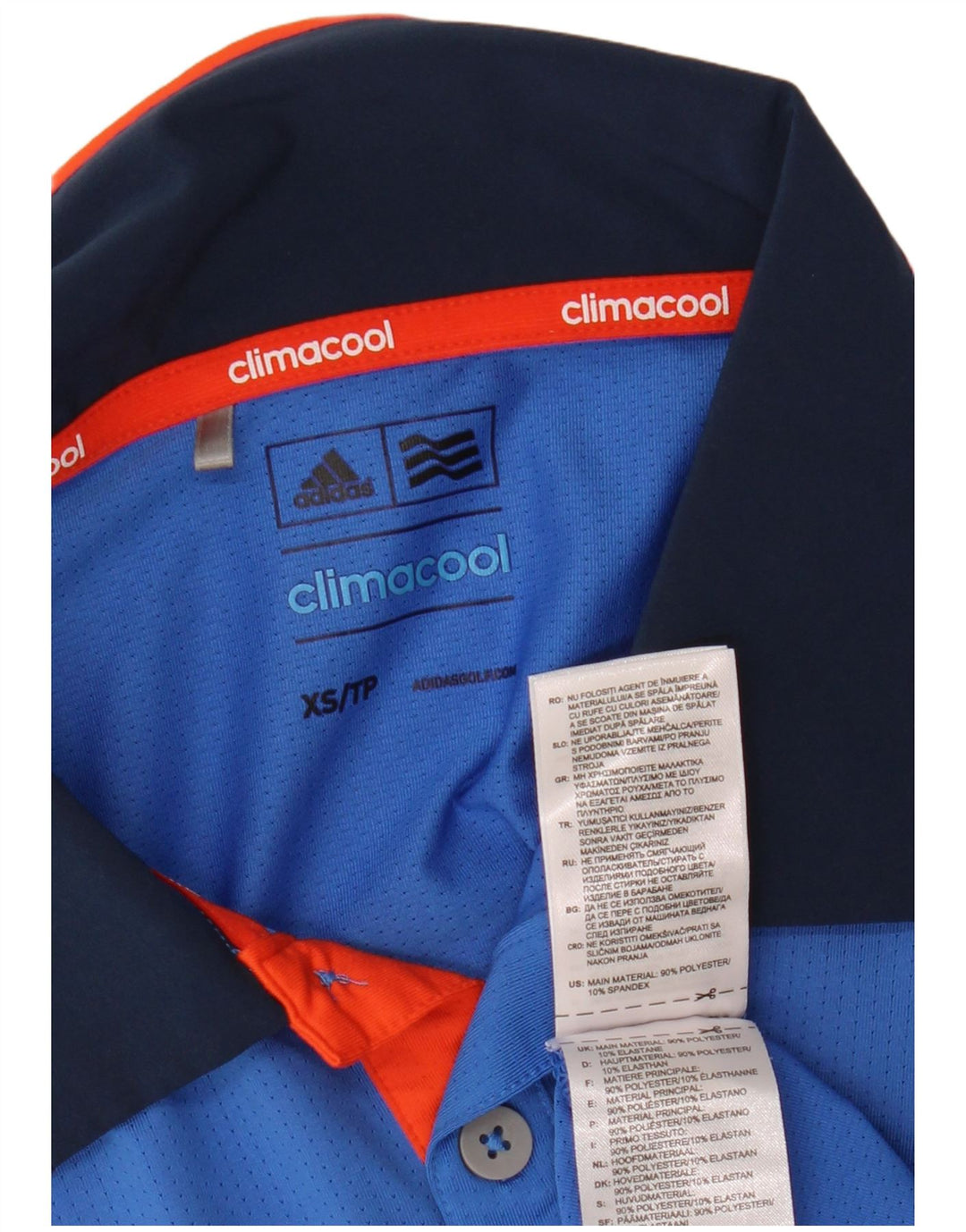 ADIDAS Herren Climacool Poloshirt XS Blau Polyester