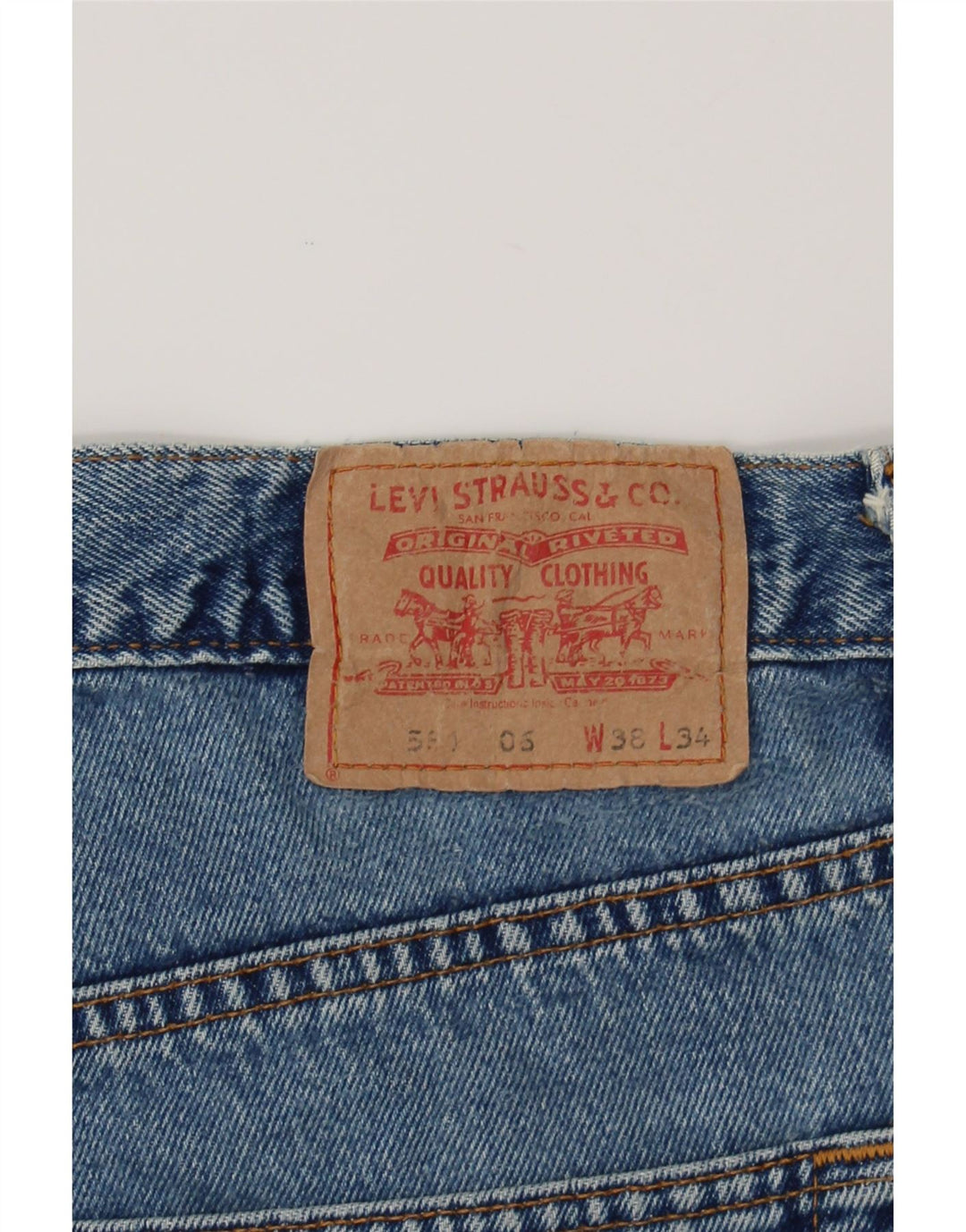 LEVI'S Mens 550 Straight Jeans W38 L30  Blue Cotton Vintage Levi's and Second-Hand Levi's from Messina Hembry 