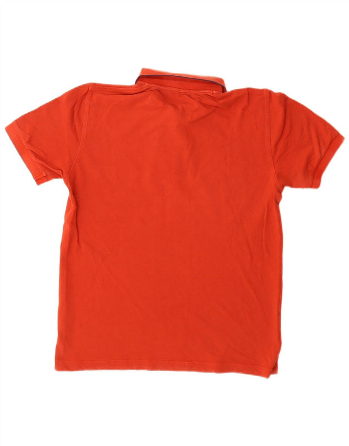 Sun68 Herren-Poloshirt mit normaler Passform, mittelrote Baumwolle