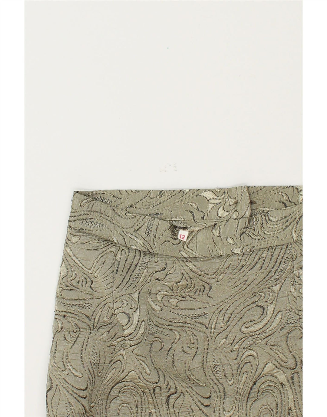 VINTAGE Womens Abstract Pattern Pencil Skirt UK 12 Medium W28  Green Vintage Vintage and Second-Hand Vintage from Messina Hembry 