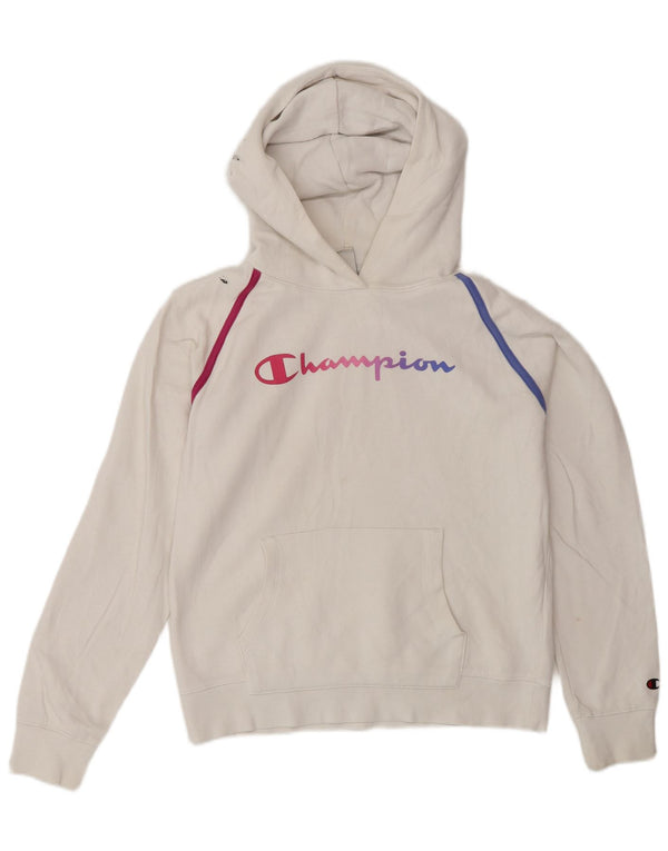 Champion Kapuzenpullover mit Grafik für Mädchen, 13–14 Jahre, XL, weiße Baumwolle