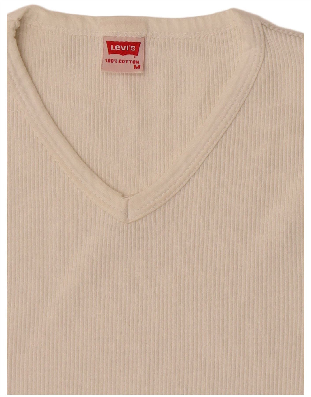 Levi's Damen T-Shirt Top UK 12 Mittelweiße Baumwolle