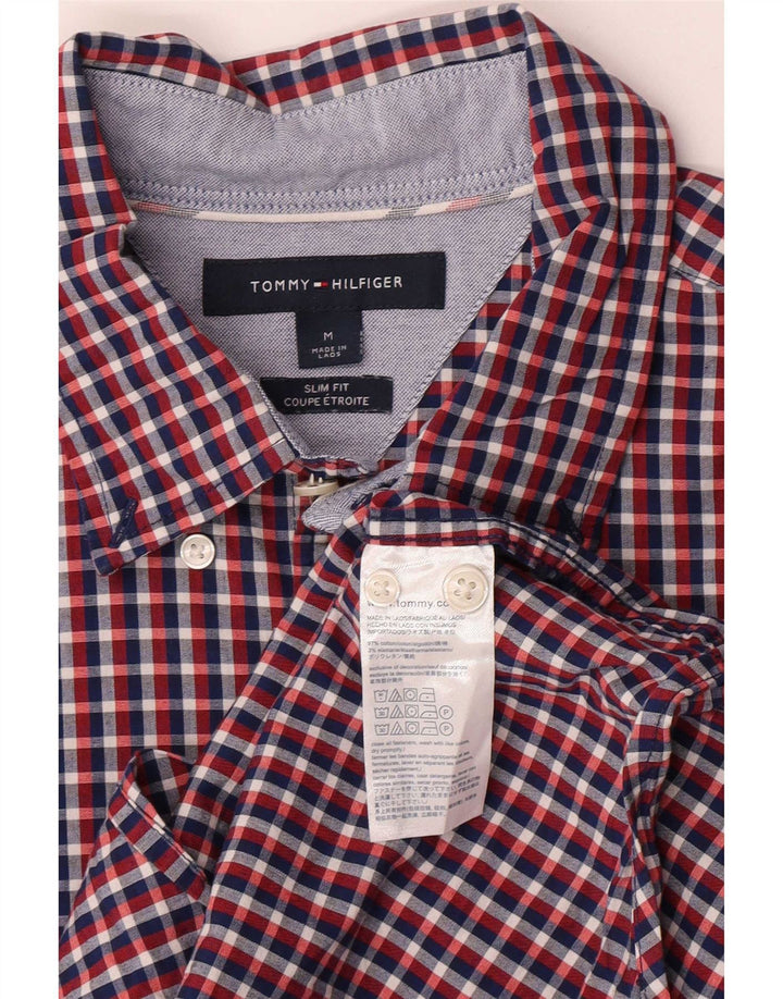 Tommy Hilfiger Herren-Slim-Fit-Hemd, mittelgroß, mehrfarbig, kariert, Baumwolle