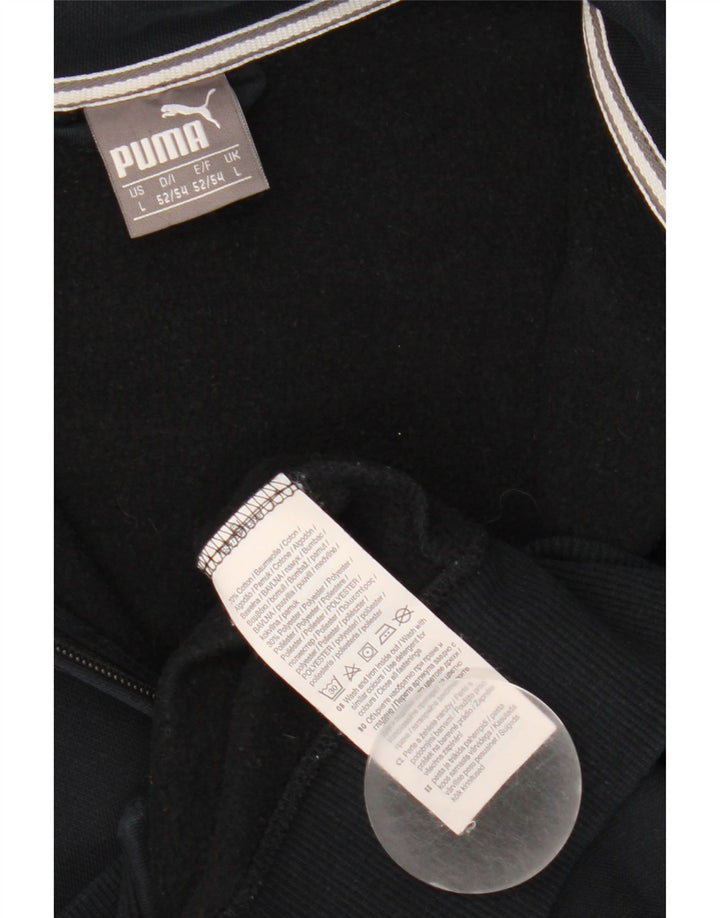 Puma Herren-Trainingsanzug-Top-Jacke, große schwarze Baumwolle
