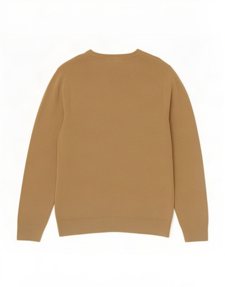 Marks & Spencer Herren-Pullover mit V-Ausschnitt, mittelbeigefarbenes Acryl
