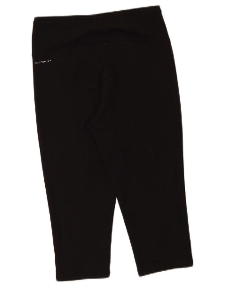Reebok Damen Capri-Leggings UK 8/10 Small Schwarz Polyester