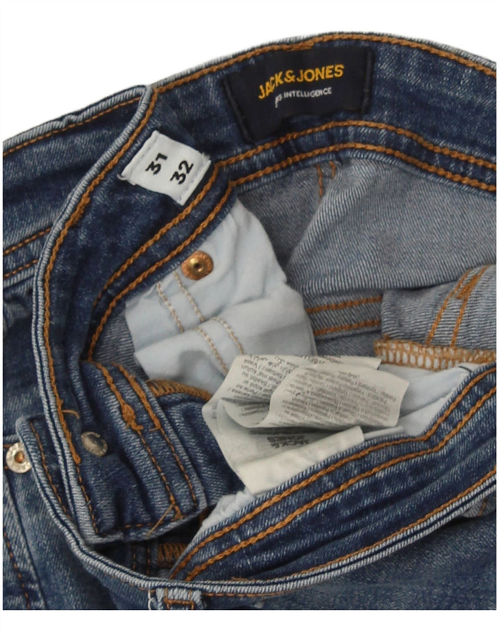 Jack & Jones Herren GLENN Slim Jeans W31 L32 Blaue Baumwolle