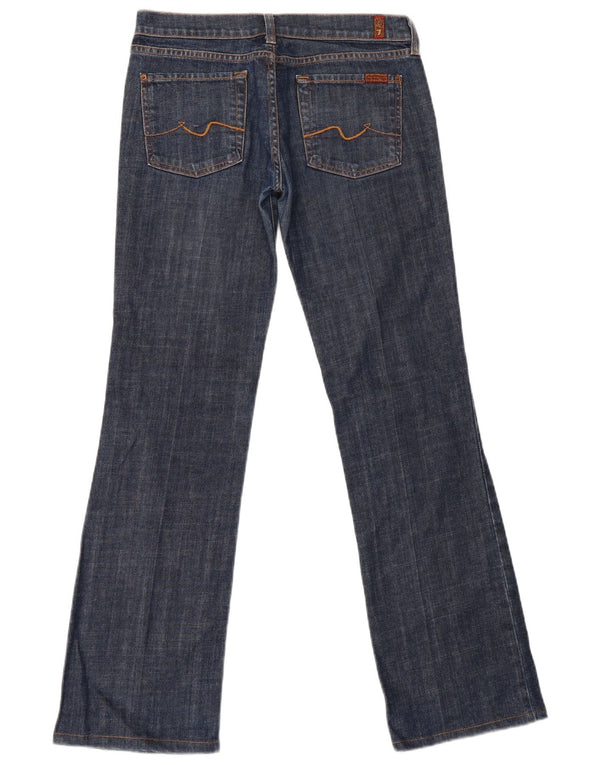 7 For All Mankind Damen Bootcut-Jeans W29 L32 Blaue Baumwolle