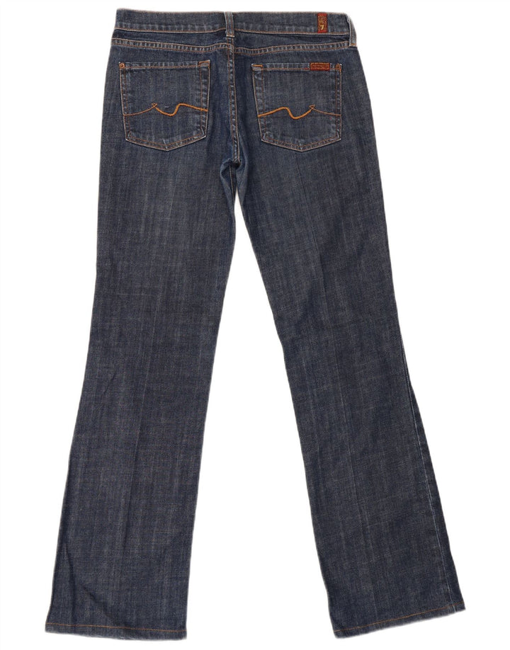 7 For All Mankind Damen Bootcut-Jeans W29 L32 Blaue Baumwolle