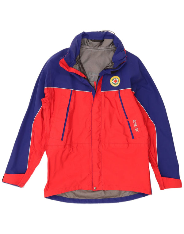 Bergwacht Herren Gore-Tex Graphic Skijacke UK 40 Large Red Colourblock