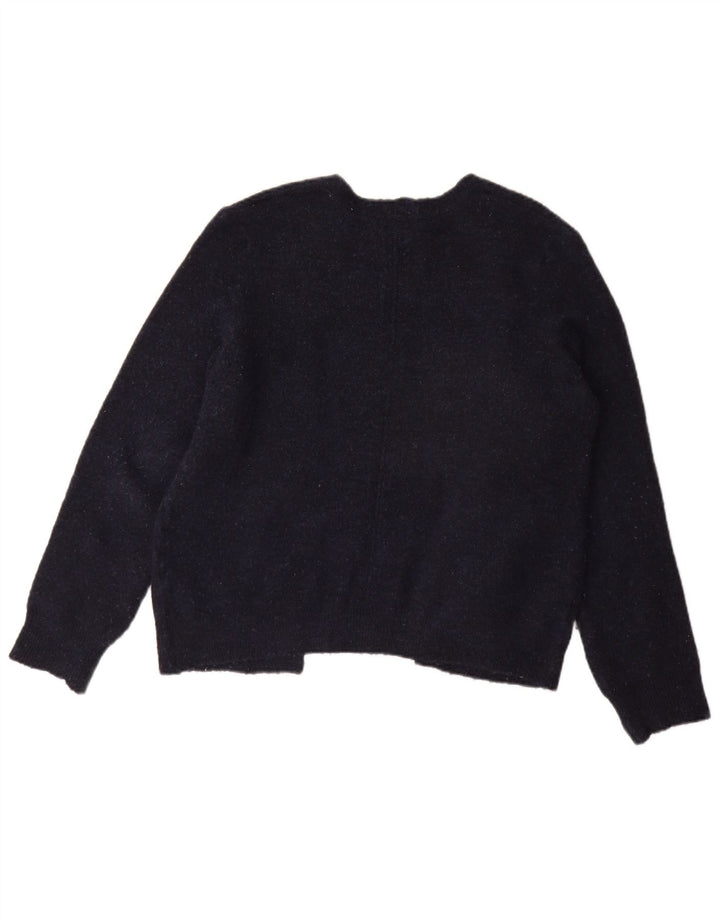 Fat Face Damen-Strickjacke, übergroß, offen, Gr. 8, Marineblau