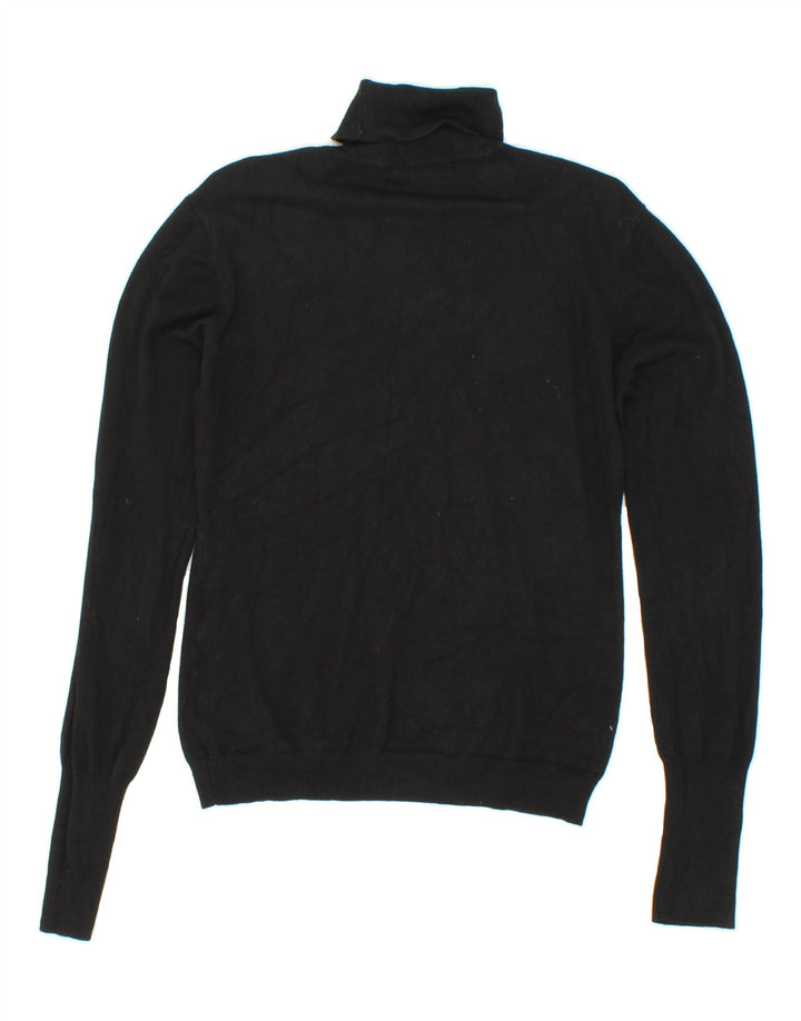 GAUDI Womens Graphic Roll Neck Jumper Sweater UK 10 Small Black Vintage Gaudi and Second-Hand Gaudi from Messina Hembry 