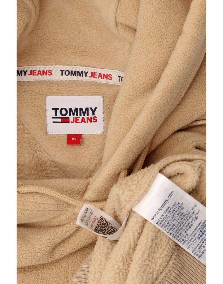 Tommy Hilfiger Herren-Fleecepullover mit Kapuze, mittelbeigefarbenes Polyester