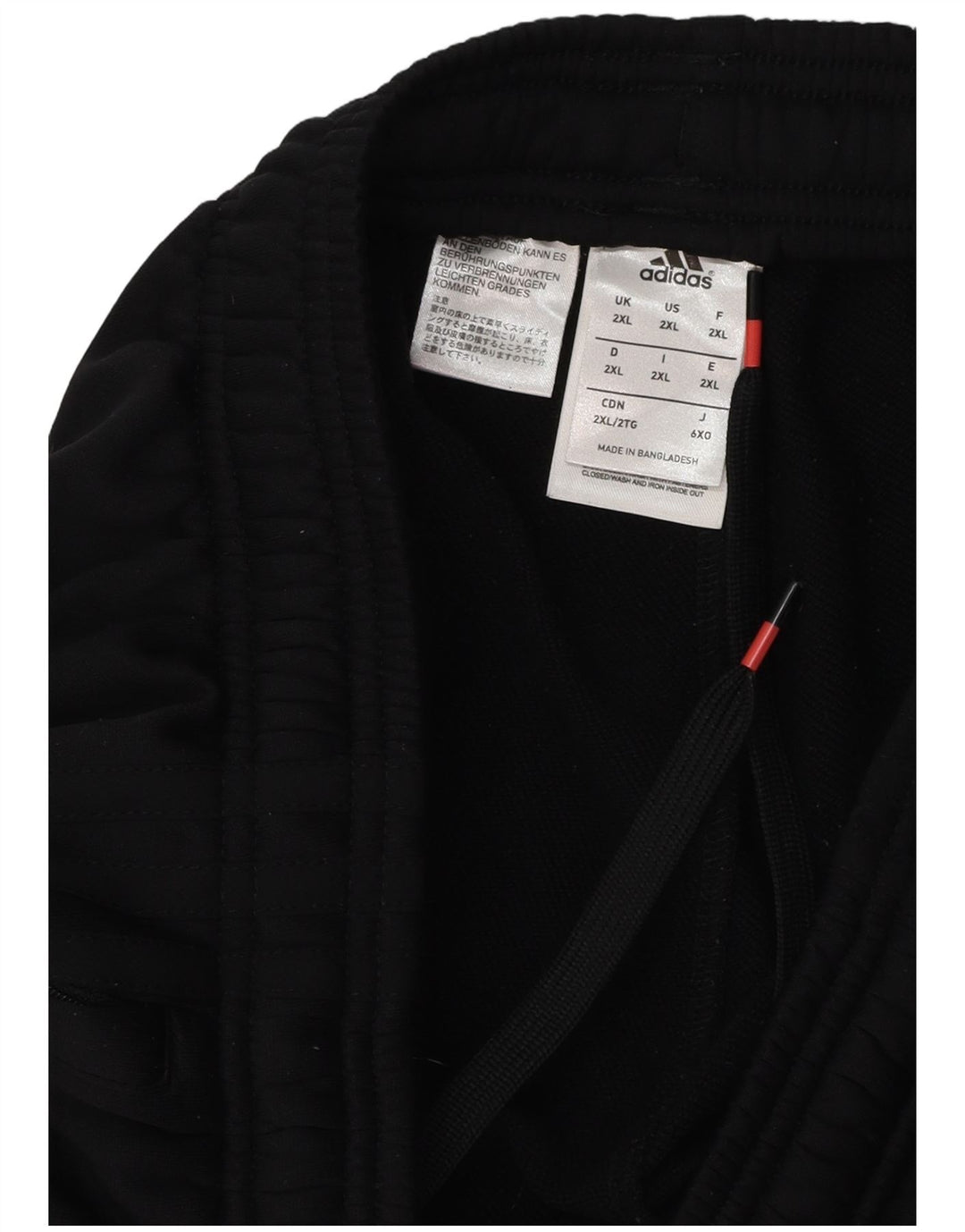 ADIDAS Herren Trainingshose 2XL Schwarz Polyester