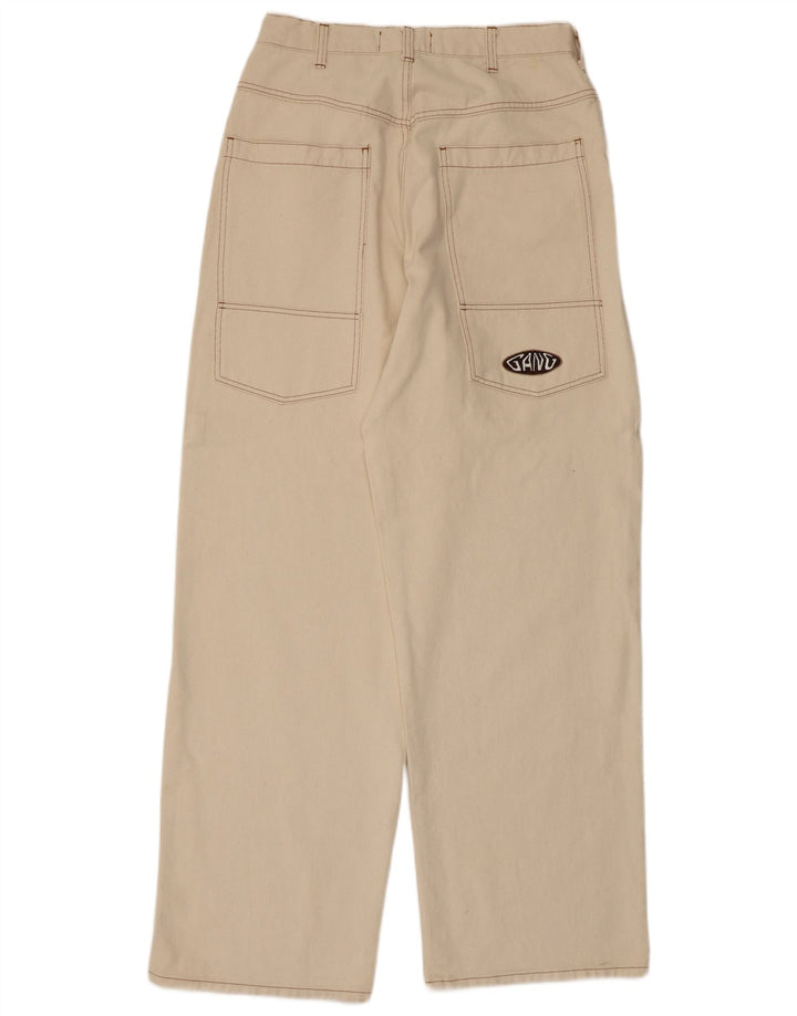 GANG Herren-Freizeithose mit weitem Bein, XL, W32, L33, cremefarbene Baumwolle