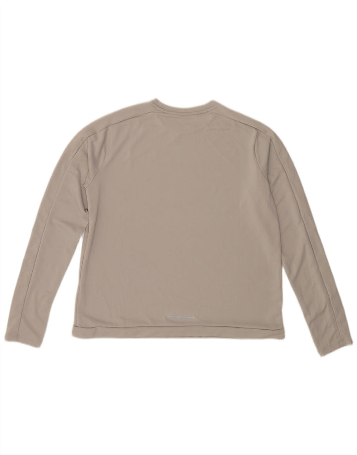 Nike Damen Top Langarm UK 16 Large Grau