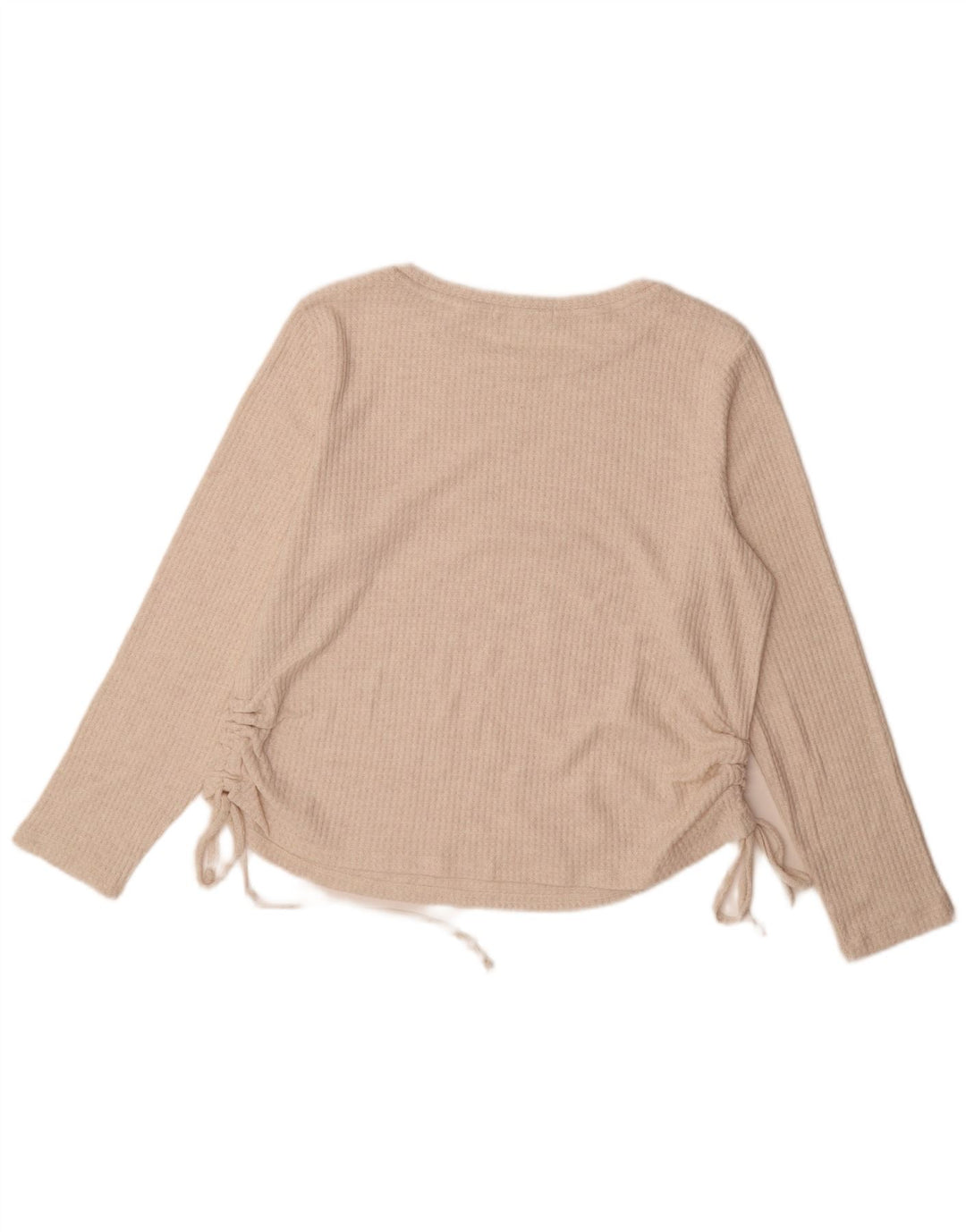 Marks & Spencer Damen Top Langarm UK 16 Large Beige Viskose