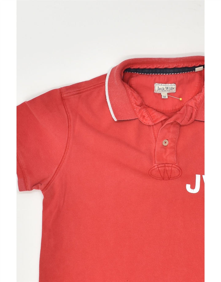 JACK WILLS Mens Polo Shirt XS Red Cotton | Vintage Jack Wills | Thrift | Second-Hand Jack Wills | Used Clothing | Messina Hembry 