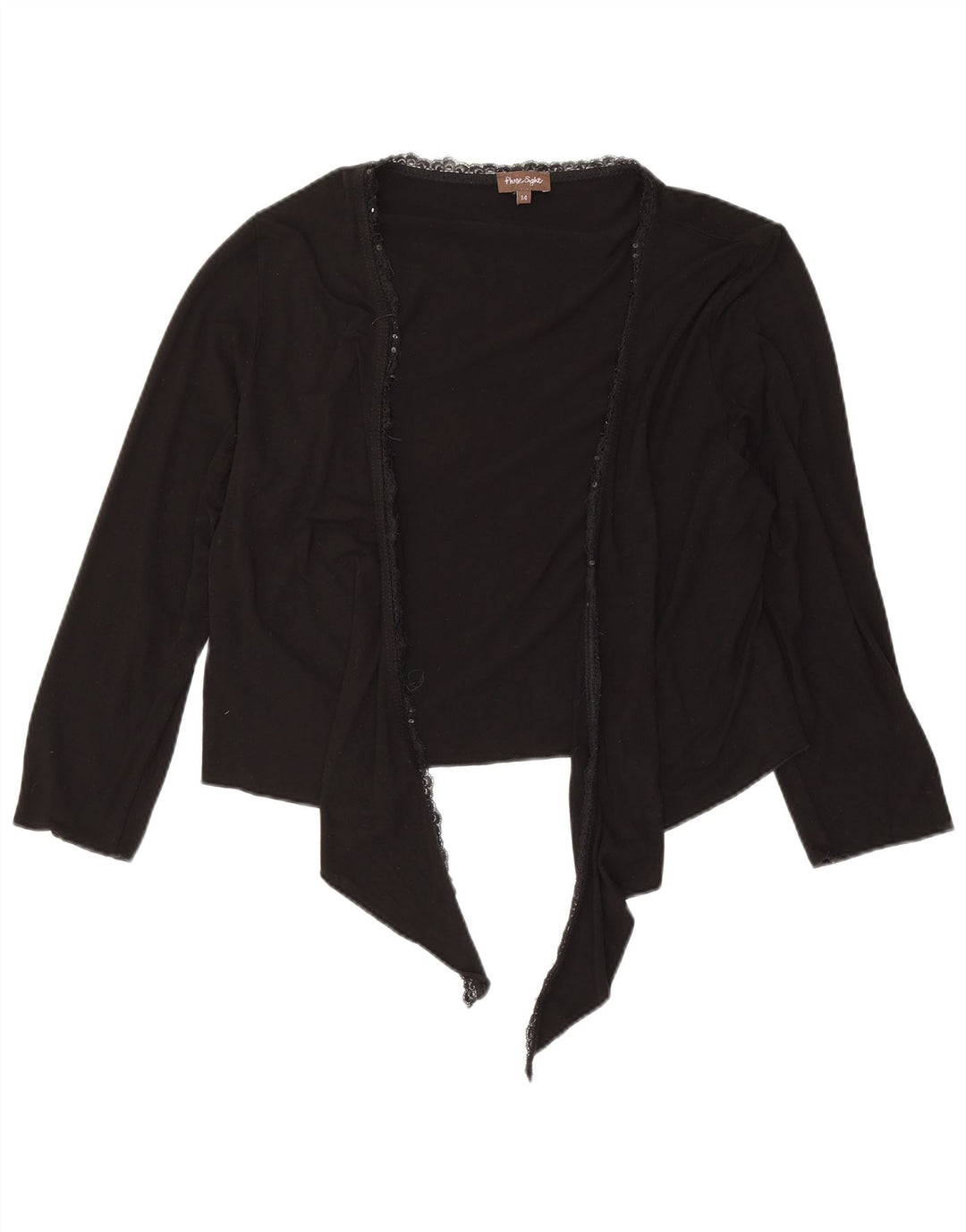 Phase Eight Damen-Cardigan zum Binden vorne, UK 14, mittlere schwarze Viskose