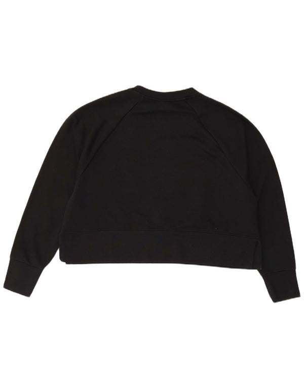 Nike Damen-Sweatshirt mit Dri-Fit-Grafik, übergroß, Gr. 14, mittelschwarz