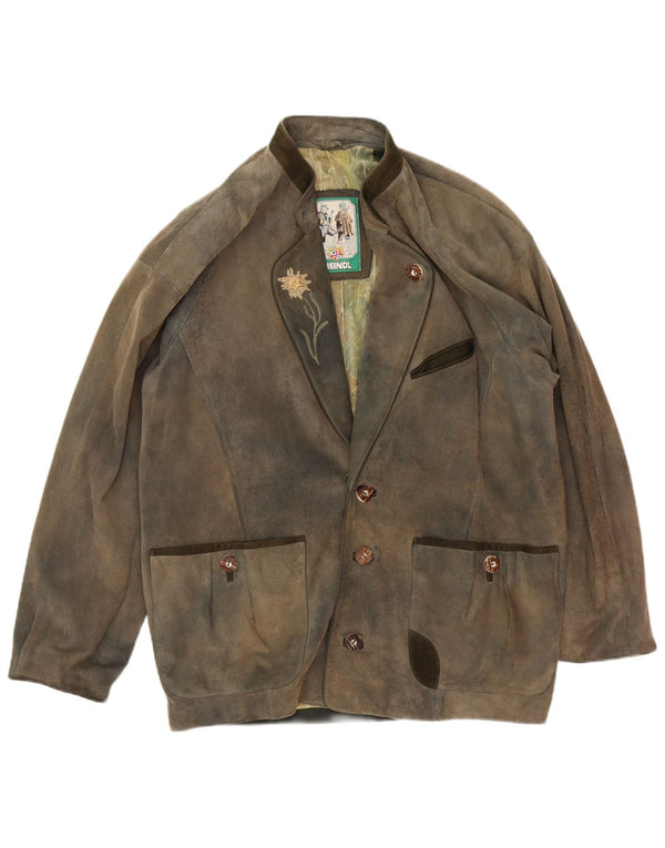 Meindl Herren Trachtenlederjacke EU 50 Large Braun