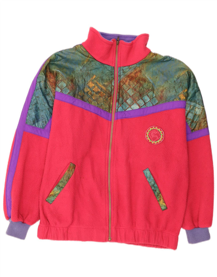 Santo Stefano Herren Fleecejacke UK 38 Mittelrosa kariertes Polyester