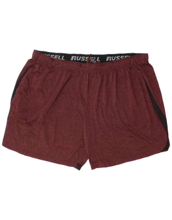 RUSSELL ATHLETIC Herren Dri-Power Sport Shorts 3XL Maroon Colourblock