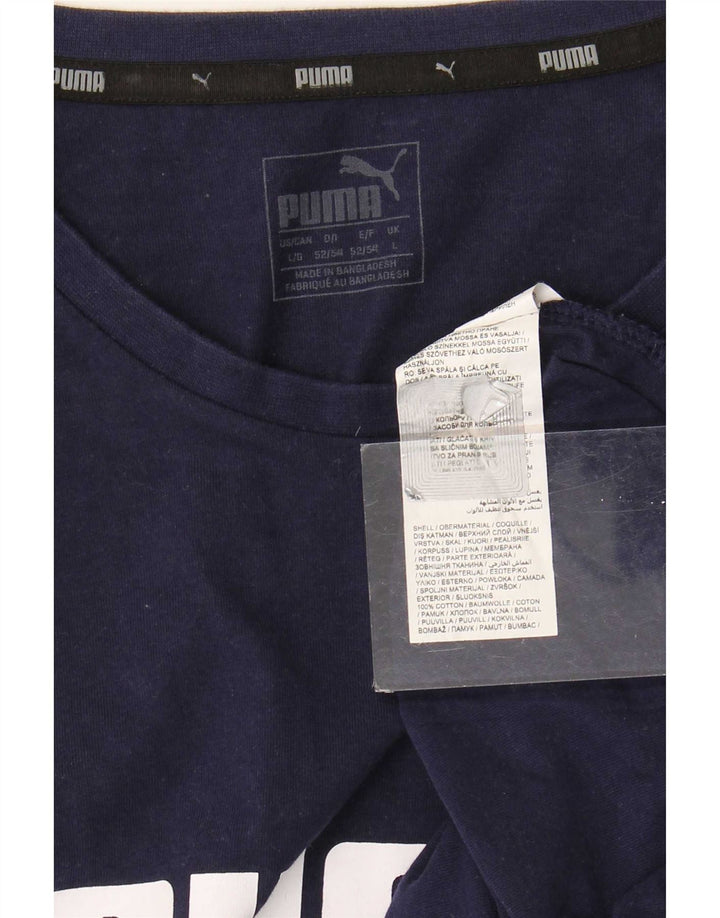Puma Herren-T-Shirt mit Grafik, groß, marineblau, Baumwolle